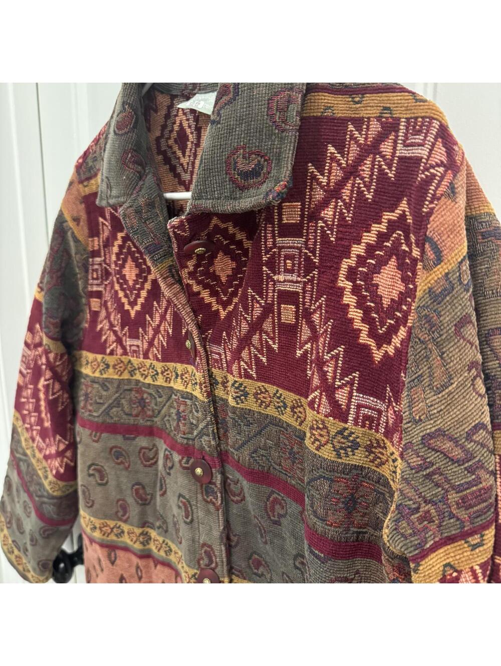 220 Hickory Tapestry Large Vintage Aztec Jacket